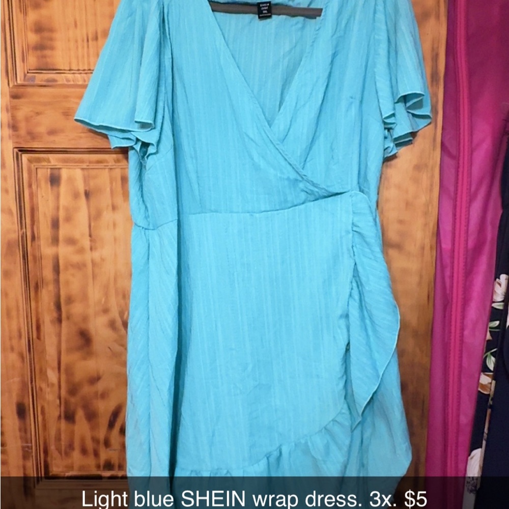 SHEIN Asymmetrical Dress in Light Blue